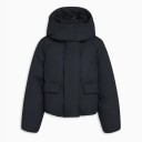 Damen Winterjacke mit Kapuze und hohem Kragen Warme Baumwoll-Polyester-Jacke mit Reißverschluss und Taschen Bequemer Schnitt Stilvolle Winterjacke 7