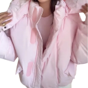 Damen Winterjacke mit Kapuze und hohem Kragen Warme Baumwoll-Polyester-Jacke mit Reißverschluss und Taschen Bequemer Schnitt Stilvolle Winterjacke 6