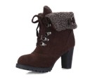 Damen-Winterstiefel mit Fell an der Ferse J837 16