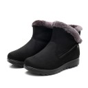 Damen-Winterstiefel mit Reißverschluss und Fell J1810 5