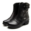 Damen-Winterstiefeletten mit Blume J1817 4