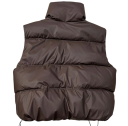Damen Winterweste mit Rollkragen und Taschen Einfarbige wärmende Weste mit Reißverschluss aus Baumwolle und Polyester Stilvolles Accessoire für kalte Tage 2