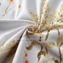 Damenbademantel mit Blumenmuster Leichter Bademantel aus Polyester und Kunstseide Mit Bindeband in der Taille Eleganter Hausbademantel für Frauen 2
