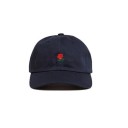 Damenbaseballcap mit kleiner gestickter Rose Baumwollmütze mit gebogenem Schirm und Belüftungsösen Kopfumfang 54 bis 62 cm 5