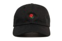 Damenbaseballcap mit kleiner gestickter Rose Baumwollmütze mit gebogenem Schirm und Belüftungsösen Kopfumfang 54 bis 62 cm 1