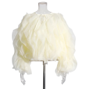 Damenbluse mit langen Ärmeln Elegante Bluse mit Rüschen Bindung am Hals mit Schleife Baumwolle Polyester Stilvolles Modeoberteil für den Alltag 10