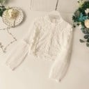 Damenbluse mit transparenten Ärmeln 1