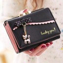 Damenbrieftasche mit Katze M411 4