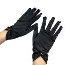 Damenhandschuhe mit Fingern kurz mit Perle 28,5x8,5 cm atmungsaktive elegante Handschuhe für gesellschaftliche und festliche Anlässe 2