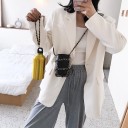 Damenhandtasche für Flaschen 12 x 9 x 9 cm Gepolsterte Oberfläche Goldene Kette mit Riemen verflochten Tragen über die Schulter und quer 3