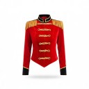 Damenjacke für Erwachsene Uniform Stehkragen Schulterklappen mit Fransen und Schnürung Polyester für Karneval und Halloween 11