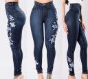 Damenjeans mit Blumenmuster 3