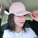 Damenkappe mit bestickten Blumenästen auf dem Schirm Baseballkappe aus Baumwolle und Acryl mit Schnalle Für einen Kopfumfang von 55 bis 60 cm 6