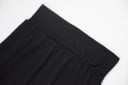 Damenlange Rock aus glattem Polyester Schmaler gerader Schnitt mit breitem Bund Fließendes Material Mäßig ausgestellter Saum Maxilänge 5