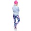 Damenleggings mit bunten Federn 6