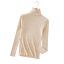 Damenpullover mit Rollkragen aus Baumwolle und Acryl Einfarbiger Pullover mit langen Ärmeln Einheitsgröße für Herbst und Winter 15