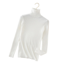 Damenpullover mit Rollkragen aus Baumwolle und Acryl Einfarbiger Pullover mit langen Ärmeln Einheitsgröße für Herbst und Winter 8