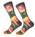 Damensocken mit Blumen 6