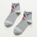 Damensocken mit Blumen 21