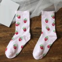 Damensocken mit Erdbeeren 8