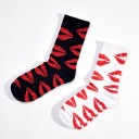 Damensocken mit Lippenaufdruck 2