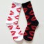 Damensocken mit Lippenaufdruck 3