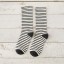 Damensocken mit Streifen 20