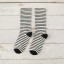 Damensocken mit Streifen 14