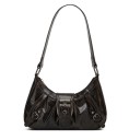 Damentasche 27 x 7 x 17 cm Retro Stil Y2K Kunstleder Längliche modische Tasche mit auffälligem Design für den Alltag 6