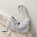 Damentasche für die Schulter mit kurzem Tragegurt Abgerundete Form Reißverschluss Nylon mit Polyester Maße 26 x 18 x 8 cm Schlichtes 1