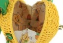 Damentasche in Form einer Ananas über der Schulter Gestrickter Look Klappe in Form von grünen Blättern mit metallischem Verschluss Leinen 3