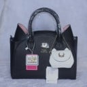 Damentasche in Katzenform mit Ohren Kleine Tasche an einer Kette Goldener dekorativer Halbmond Kunstleder 26 x 23 x 14 cm 6