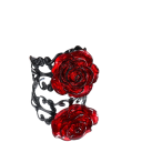 Dameprøve Justerbar størrelse Ring med dekoration Klar rød rose Gotisk kreativ smykke til kvinder alternativ goth stil 2