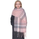 Damepruhesjal 220 x 50 cm Blød imitation af cashmere i polyester Elegant varm vintertilbehør Stilfuld damesjal til hverdag 8