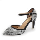 Damepumps med blomstermotiv 10