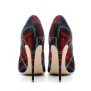Damer med ternet pumps J1097 3