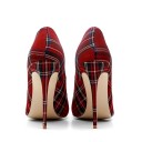 Damer med ternet pumps J1097 4