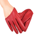Damernas läderhandskar med halva handflator Universell storlek Syntetiskt läder Polyester Spandex Stiliga korta handskar för elegant 5