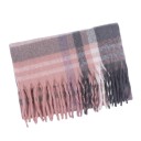 Damernas randiga scarf 220 x 50 cm Mjuk imitation av kashmir i polyester Elegantisk värmande vinteraccessoar Stilig dam scarf för varje dag 3