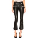 Dames 3/4 bell-bottom broek van imitatieleer 1