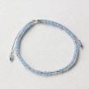 Dames aquamarijn kralen armband 5