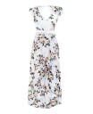 Dames asymmetrische jurk met bloemen J1075 9