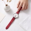 Dames Automatische Horloge Sea-Gull Luxe met Hartseconde Waterdicht 50 m Diameter 34 mm Saffierglas Leren Band Witte Wijzerplaat 6