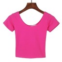 Dames basic crop top 15