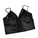 Dames bralette beha met V-hals en dunne bandjes Glanzend oppervlak Brede onderband Haaksluiting Spandex Universele maat 5