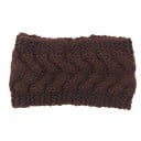 Dames brede gebreide hoofdband met een opvallend vlechtpatroon Warme hoofdband voor over het haar van wol Voor koudere herfst 5