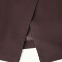 Dames bruin jasje met kraag en zakken Elegante eentonige jasje met knopen van polyester Stijlvolle jas voor het herfst- en winterseizoen 5