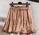 Dames chiffon mini rok met hoge taille Uitgebreide snit met rijke volants Elastische taille met trekkoord en geplooide volant 2