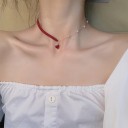 Dames choker ketting met hart D263 2
