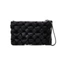 Dames clutch 26 x 16 x 5 cm Geprofileerd gevlochten patroon Polsbandje Platte rechthoekige vorm Voor in de hand of onder de arm 1